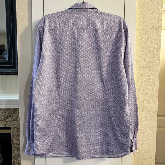 Robert Graham Tailored Fit Skull Cotton Button Up Men’s Shirt Purple Size XL - Picture 3 of 8